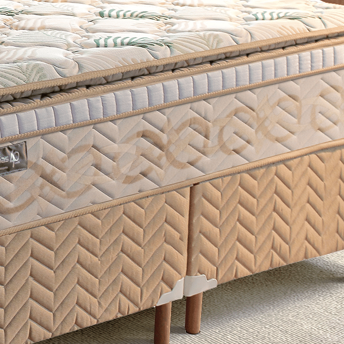Conjunto Cama Box Queen Size Recordare Bambo Casal 158cm com Molas Ensacadas - Paropas