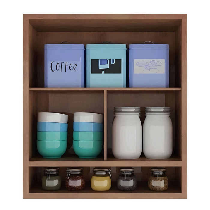 Armário de Cozinha de Parede 2 Portas Basculante 80cm Ronipa Syrah Castanho/Chumbo