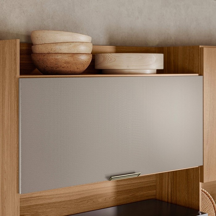 Kit Cozinha Compacta Pitaya 07 Portas e 2 Gavetas Demóbile - Amendoa/Nude Texturado