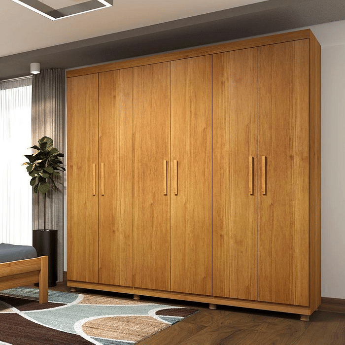 Guarda-Roupa Casal 6 Portas Olimpo Cinamomo -  Tcil Móveis 