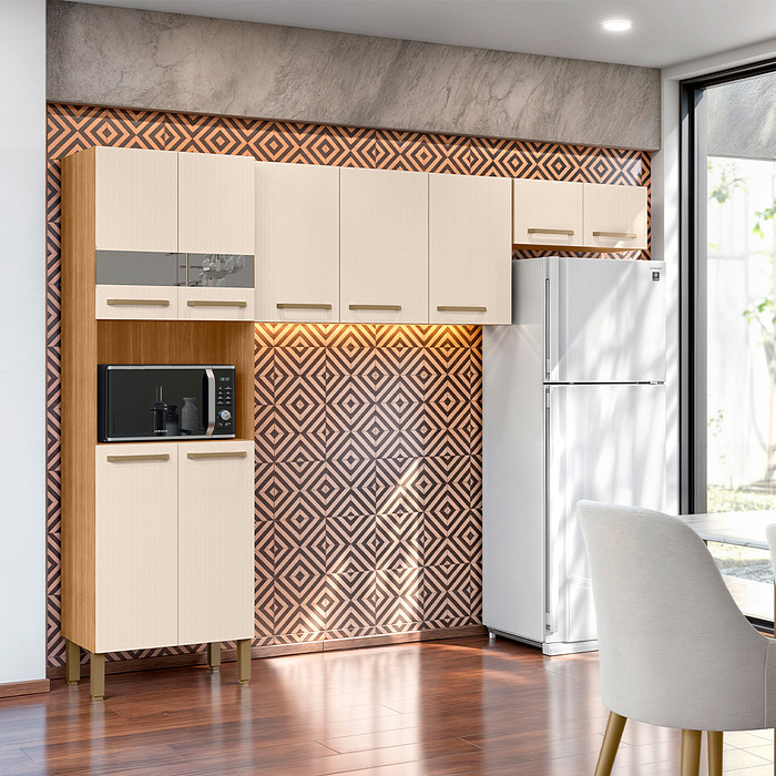 Cozinha Compacta 3 Peças Parana Versalhes - Freijo Soft