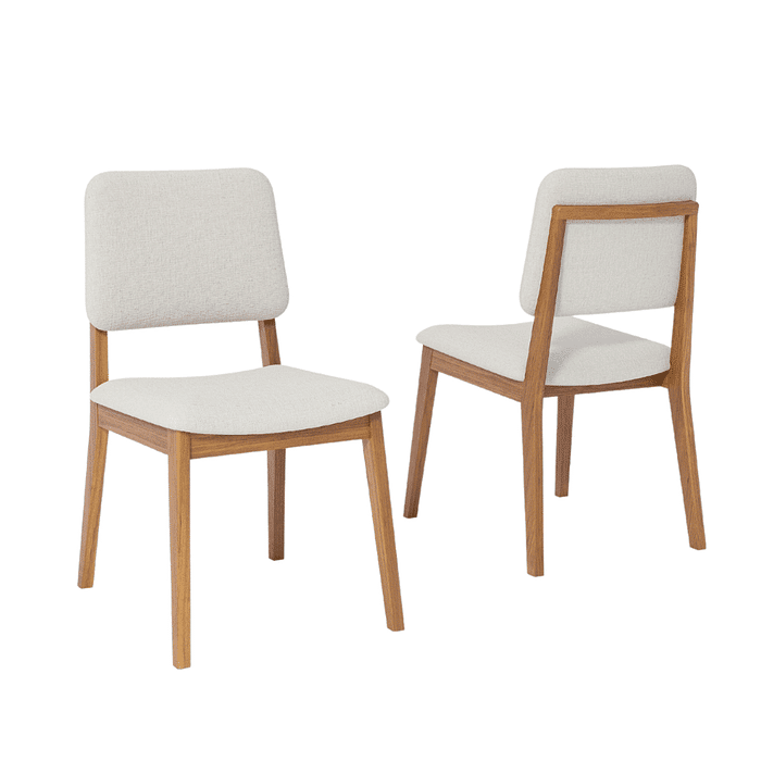 Conjunto 02 Cadeiras Cimol Amarilis Natuame Madeira Tauari - Linho/Cru