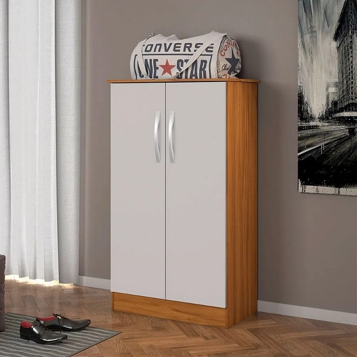 Armário Multiuso Sapateira Notável Alaska New Freijó/Off White