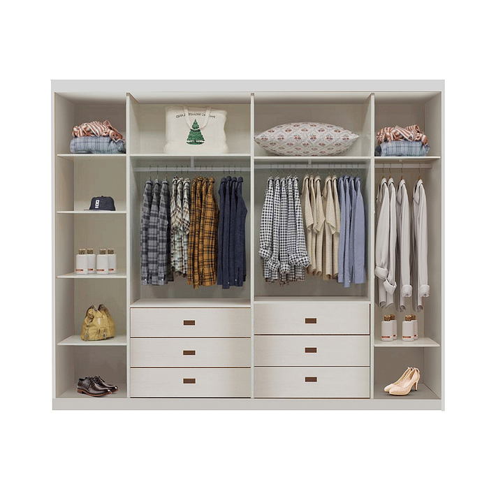 Guarda-Roupa Casal em MDF 6 Portas Bom Pastor Big Mary 2.7 - Branco