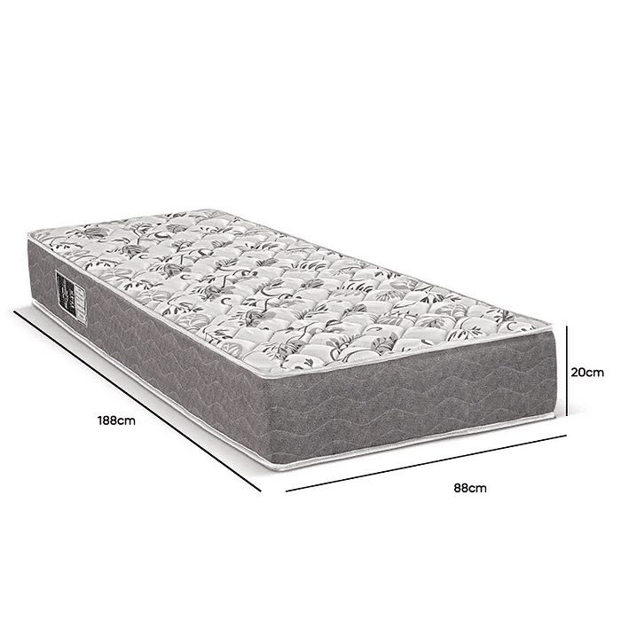 Colchão de Solteiro Max Saúde Espuma D45 Selado 88x188x20 cm - Reconflex