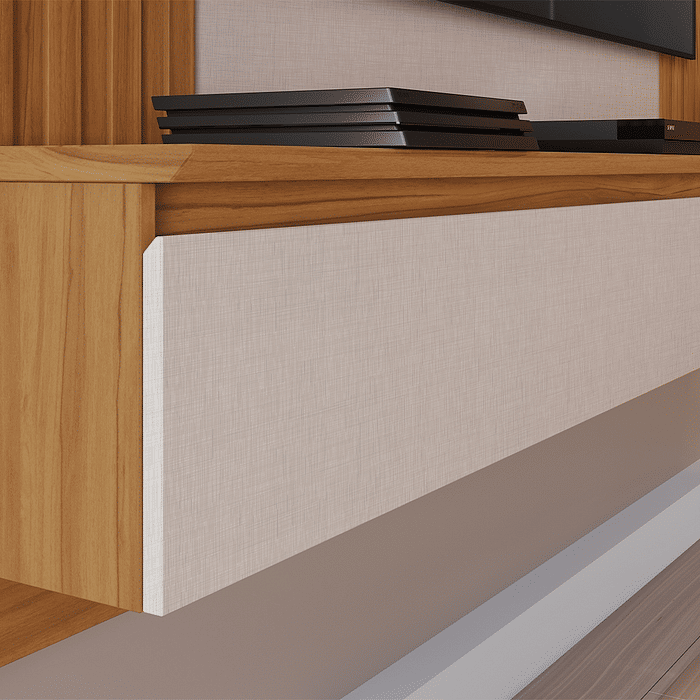 Painel Para Tv 65 Polegadas Notável NT1365 Off White/Freijo