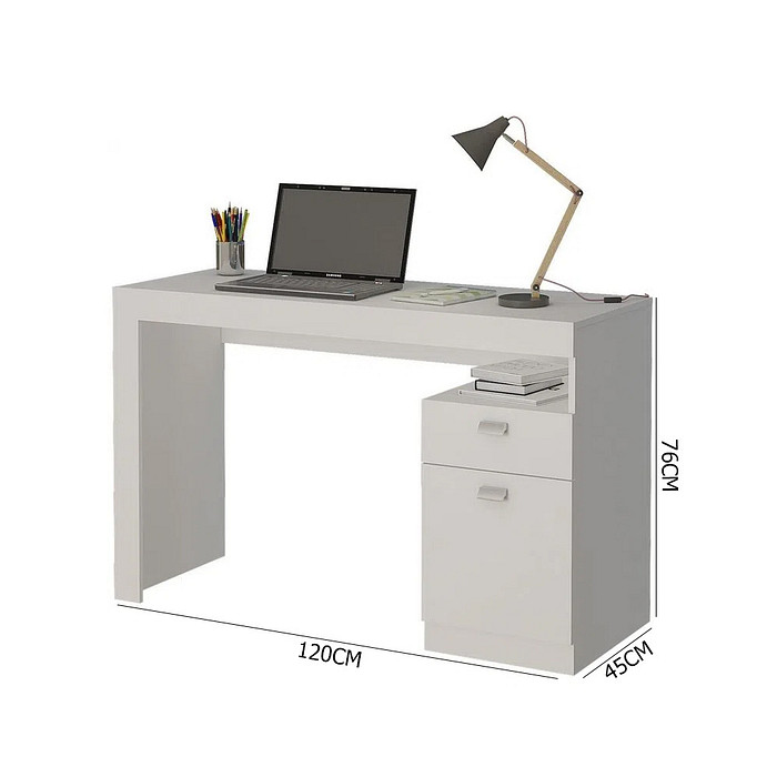 Escrivaninha 1 Gaveta 1 Porta Permobili Melissa Branco