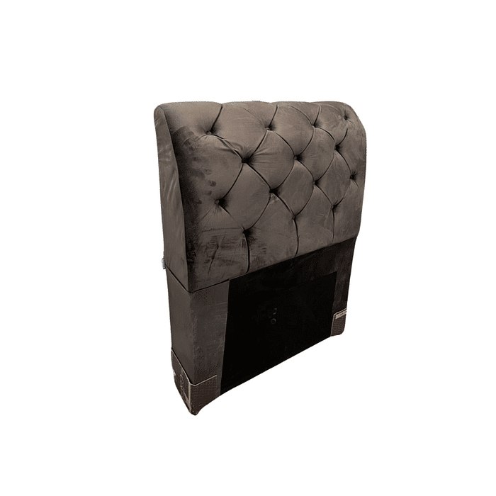 Cabeceira de Cama Box Solteiro 90cm Estofada Malu Adagio - Marrom