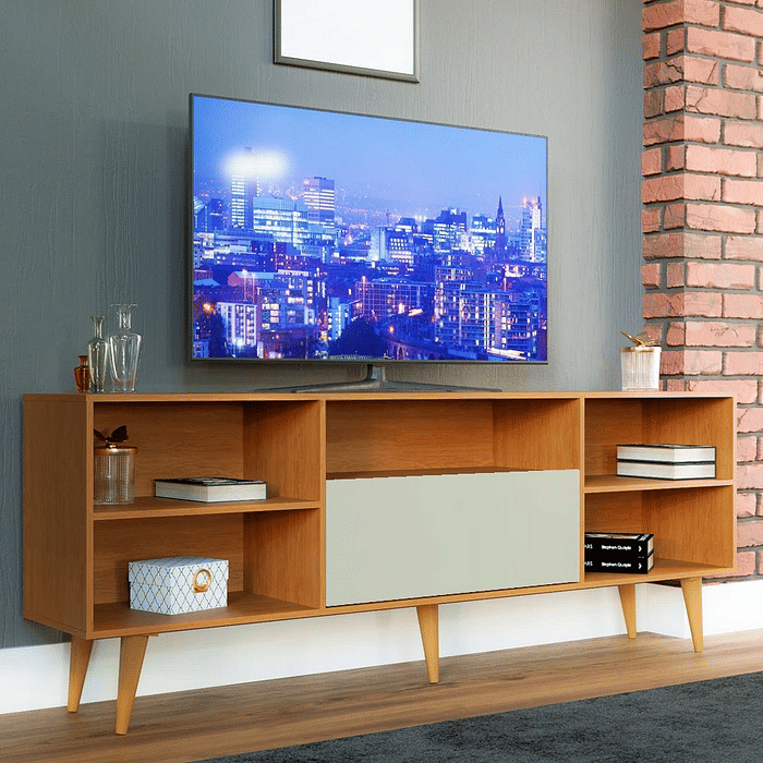 Rack para TV até 65 Polegadas Rodial Dalle Cinamomo Off White