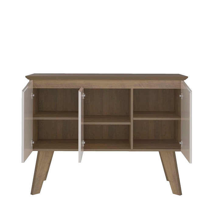 Buffet para Sala 3 Portas Artely Oasis Pinho/Off White