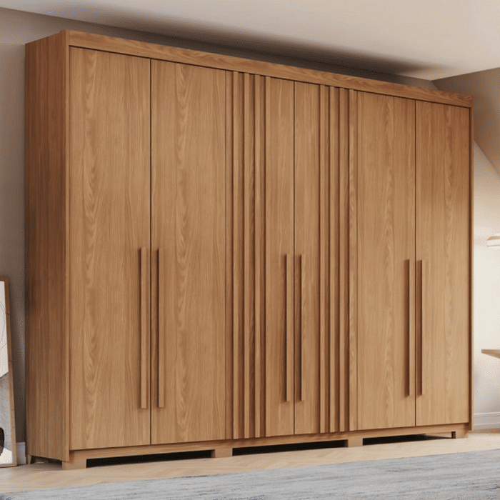 Guarda-roupa Casal Norton 6 Portas Nature - Henn