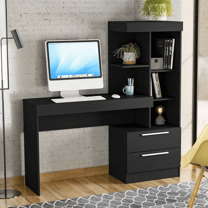 Mesa Escrivaninha Office NT 2010 Preto - Notável