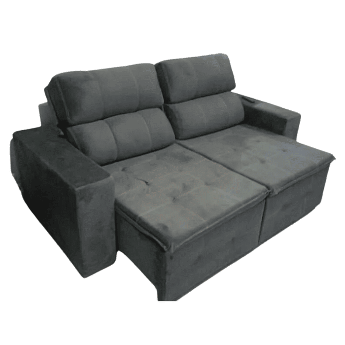 Sofá Retrátil e Reclinável Inovaflex Smart Milenium 3 Lugares Grafite