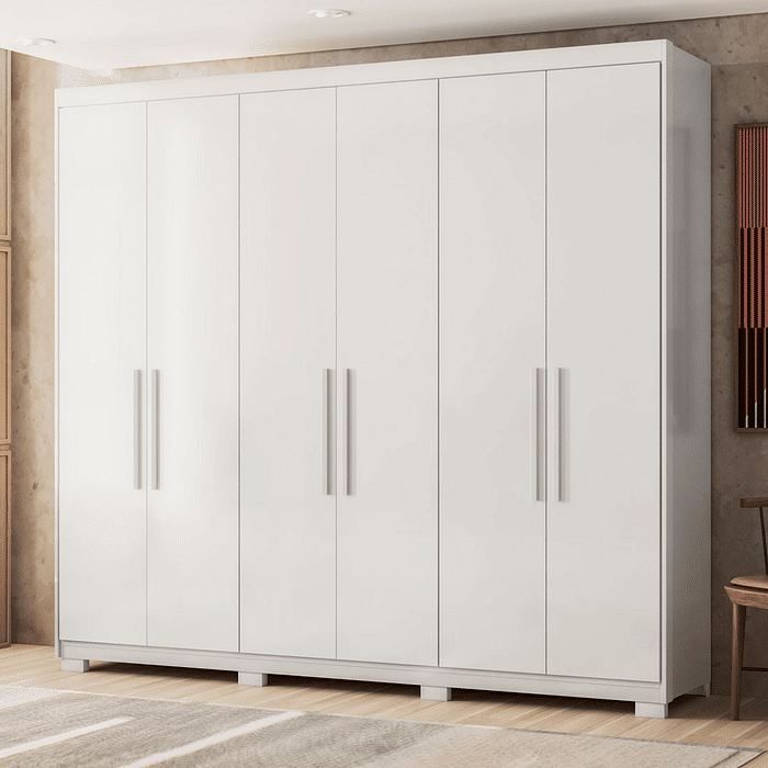 Guarda-Roupa Venice 6 Portas 100% MDF Demóbile - Branco
