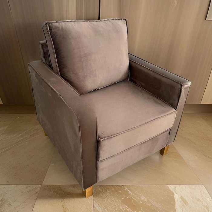 Poltrona Chanel Marrom - Malu Estofados