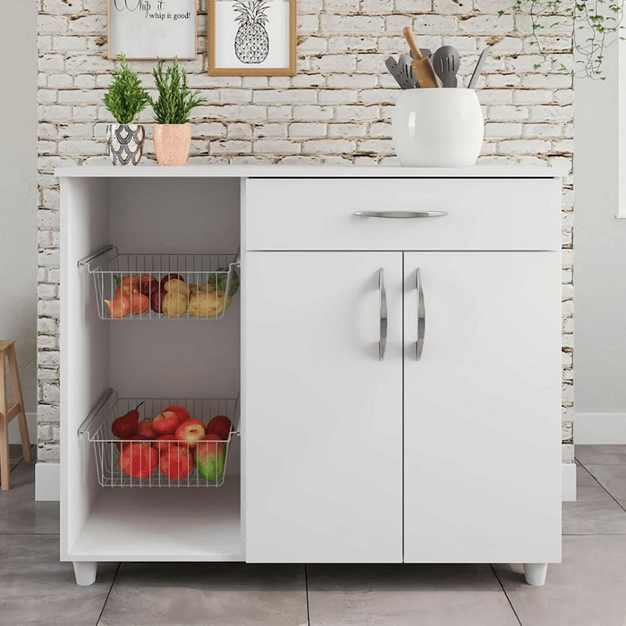 Balcão de Cozinha Fruteira Amanda Branco Fiorello