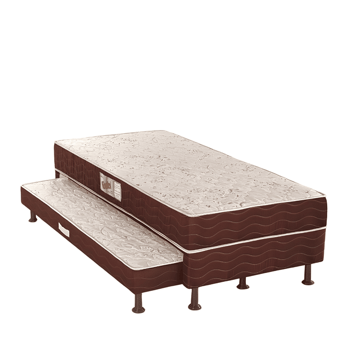 Cama Bibox Solteiro Conjugada com Auxiliar 88X188X42 Rubi Reconflex