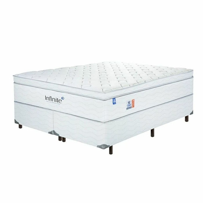 Conjunto Base Box com Colchão Queen Molas Ensacadas Sonos Infinite 158X198X60