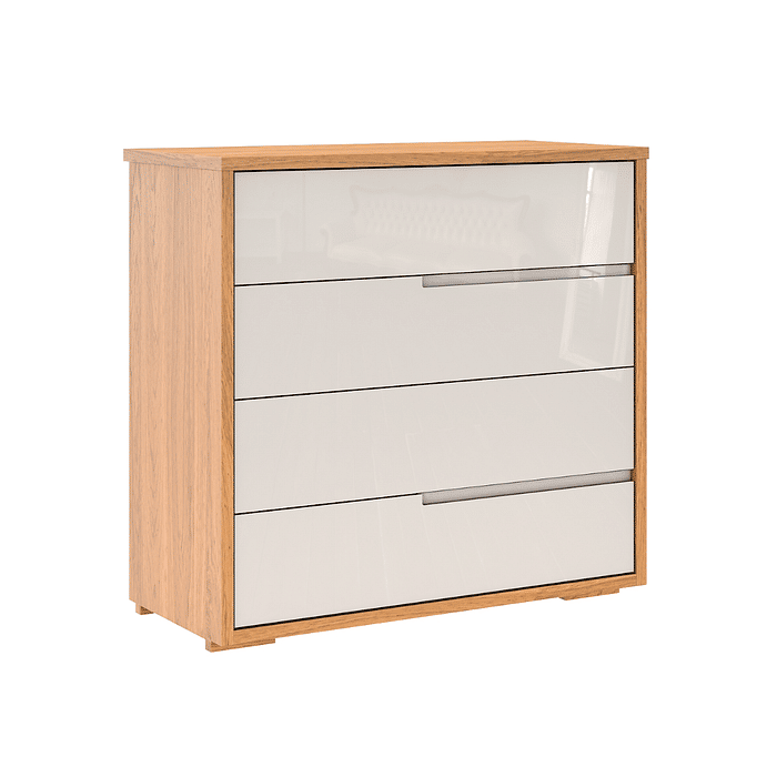 Cômoda 4G Robel Concept PUX Cava Freijo/Off White Liso 100% MDF