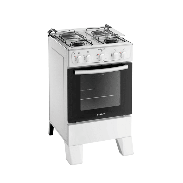 Fogão 4 Bocas Atlas Milão Plus Acendimento Automático  - Branco
