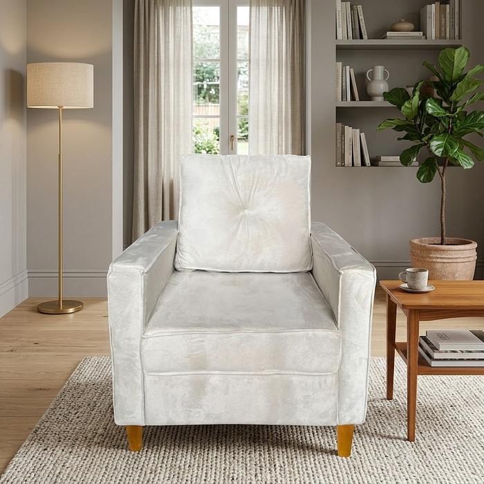 Poltrona Chanel Bege - Malu Estofados