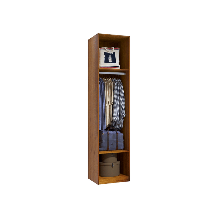 Modulo Guarda-Roupa Tivoli 1 Porta, 100% MDF Nature/Bege - Bom Pastor