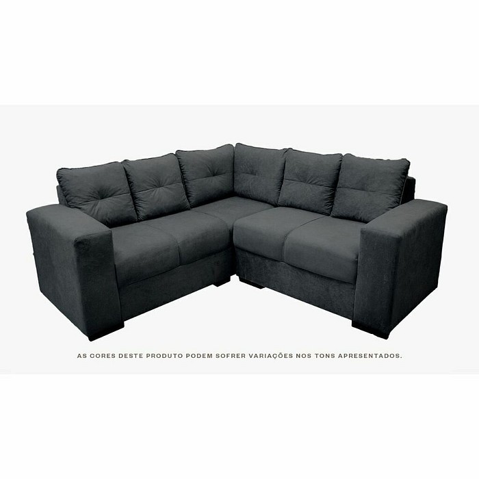 Sofá de Canto Athena Cinza Masterflex
