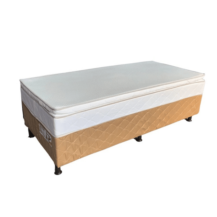 Cama Box Solteiro Conjugada 88x188x62 Malu Charm Ouro