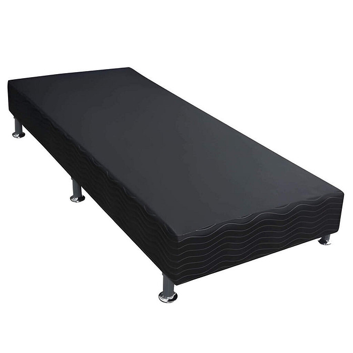 Base Box Solteiro 88x188x30 Confortiline Preta