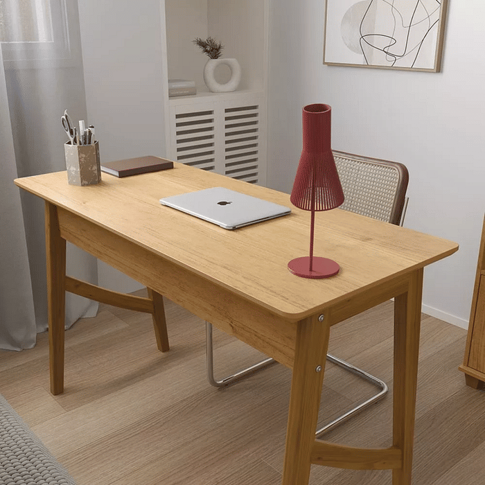 Escrivaninha 1 Gaveta Patrimar Taurus Pés em Madeira Maciça - Cinamomo