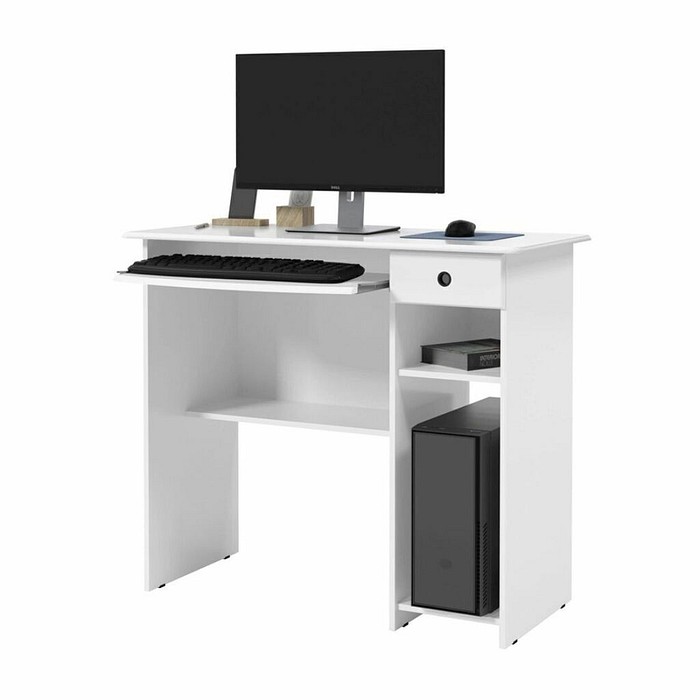 Escrivaninha/Mesa de Computador 1 Gaveta EJ Móveis Viena Branco