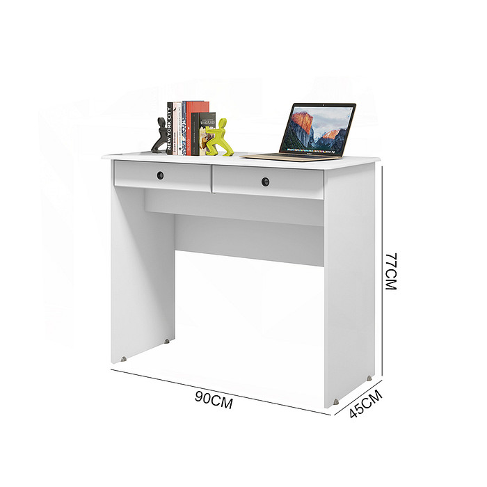 Escrivaninha 2 Gavetas EJ Móveis Branco