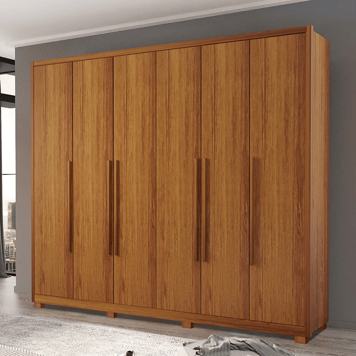 Guarda-Roupa Casal em MDF 6 Portas Bom Pastor Big Mary 2.7 - Naturall