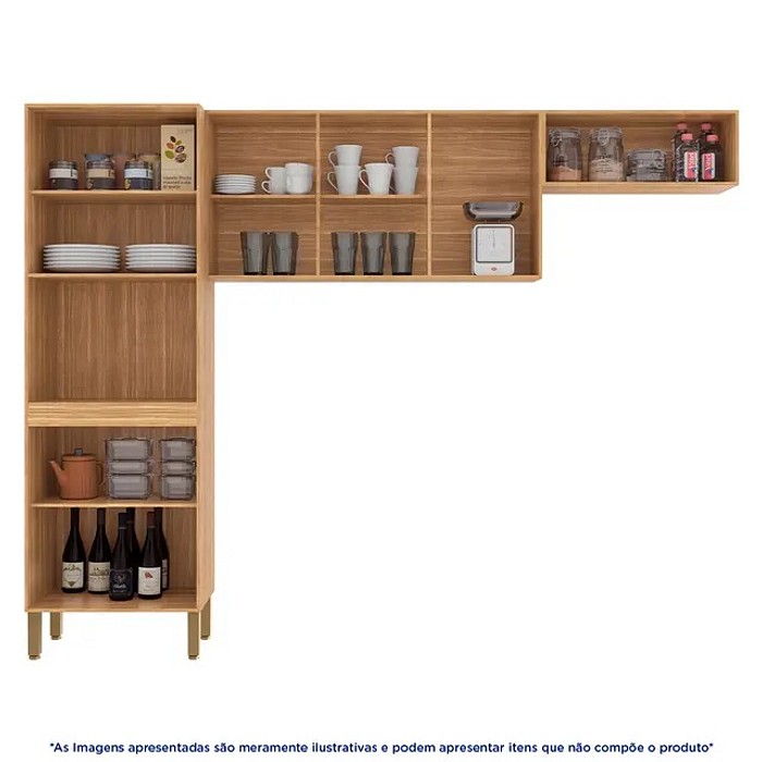 Cozinha Compacta 3 Peças Parana Versalhes - Freijo Soft