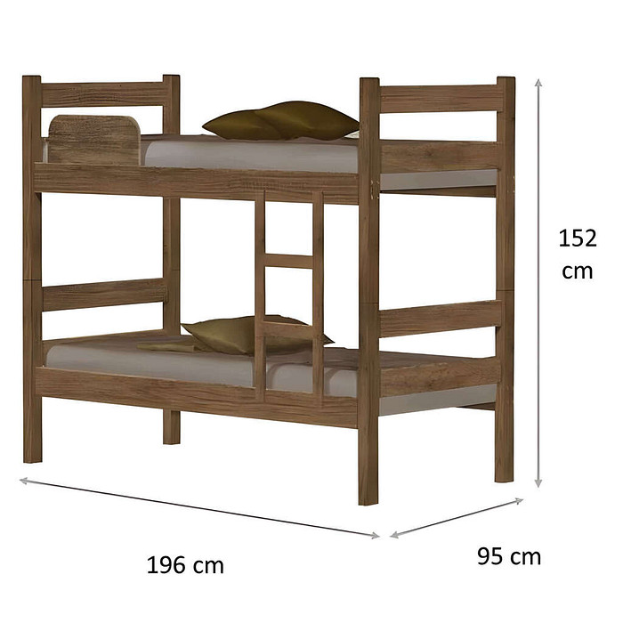 Beliche em MDF JA Móveis Prisma Plus Jequitiba