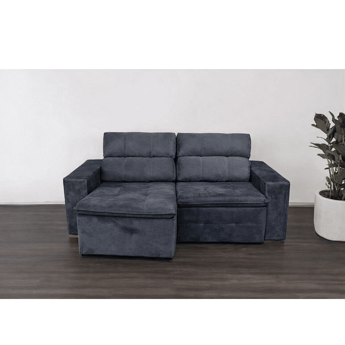 Sofá Retrátil e Reclinável Inovaflex Smart Milenium 3 Lugares Grafite