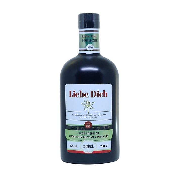 Licor Creme De Chocolate Branco com Pistache 700ml Liebe Dich Schluck