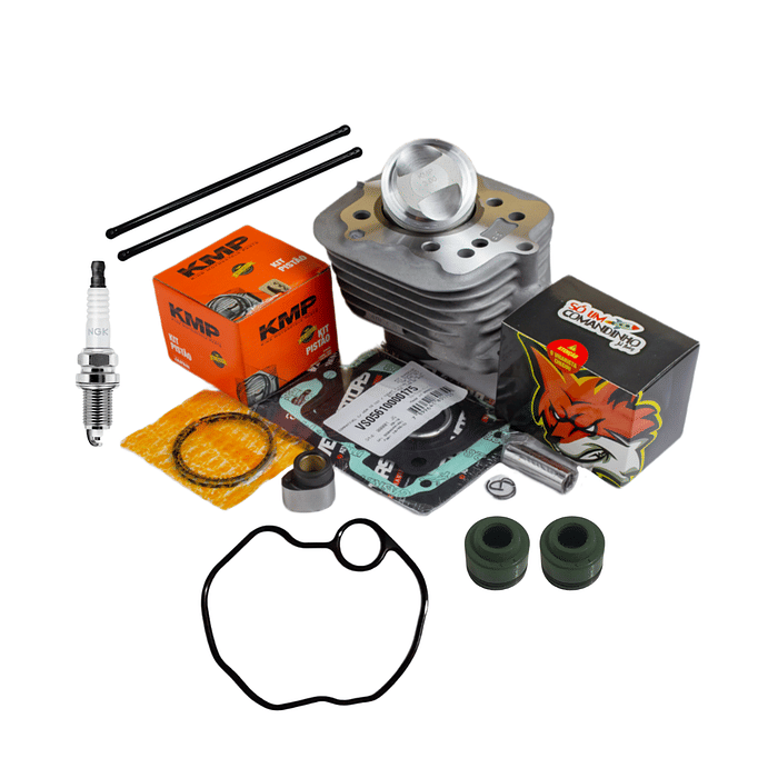 KIT CILINDRADA NO DETALHE / 3MM CG 125 (ATÉ 99) COM COMANDO - ÁLCOOL