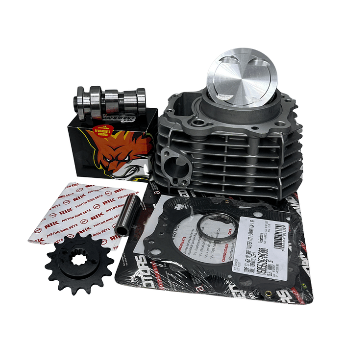 KIT KMP PREMIUM 310CC PARA CB300f/SAHARA300/XR 300 tornado/CRF 300 COM COMANDO E PINHÃO
