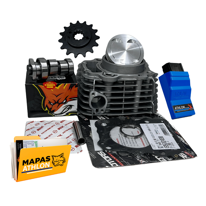 KIT KMP PREMIUM 310CC PARA CB300F COM COMANDO + PINHÃO + CENTRAL ATHLON+ MAPA DE BRINDE