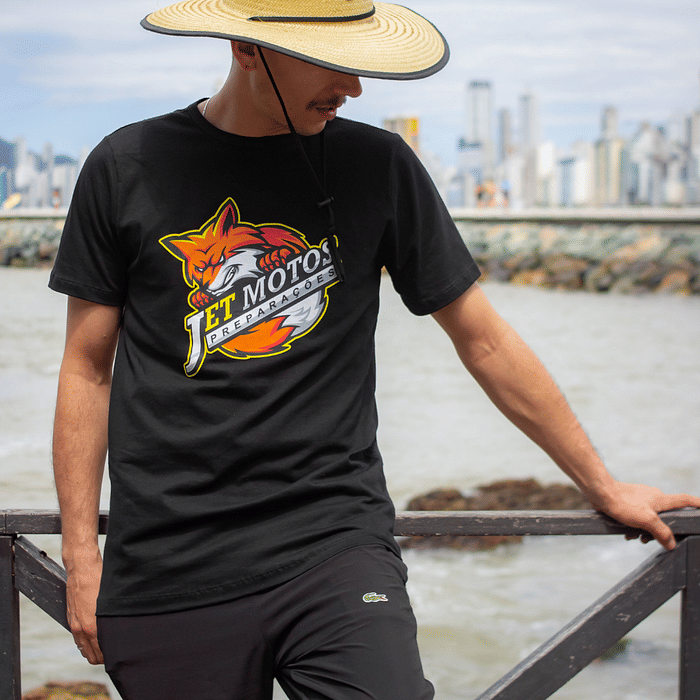 CAMISETA LOGO RAPOSA PRETA