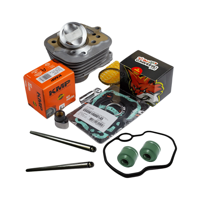 KIT CILINDRADA NO DETALHE | 3MM CG 125 (DE 2002 EM DIANTE) COM COMANDO - ÁLCOOL