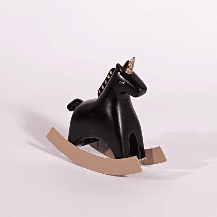 Unicórnio Preto Decorativo Quarto Bebê