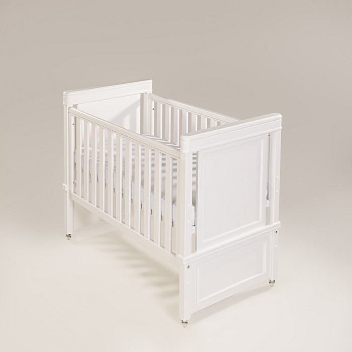 Berço Americano Encanto 2 em 1 de Rodinhas Branco