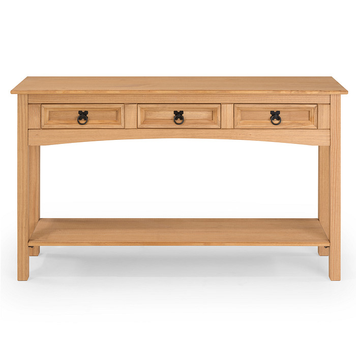 Aparador Madeira Maciça 3 Gavetas e 1 Prateleira 122 cm