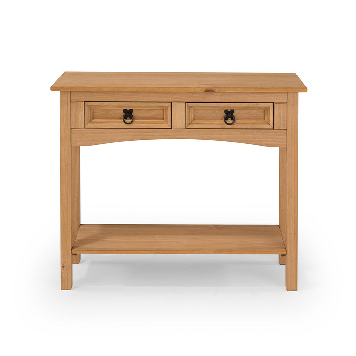 Aparador Madeira Maciça 2 Gavetas e 1 Prateleira 88 cm