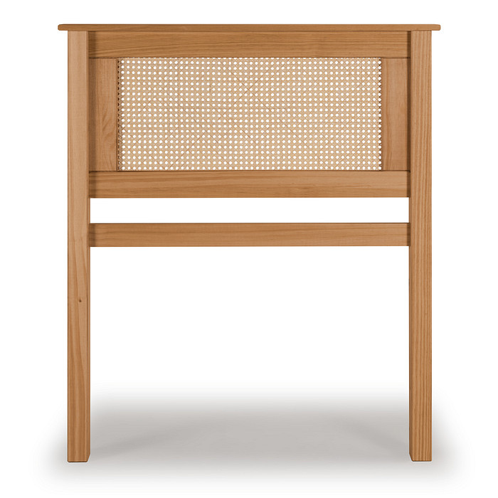 Cabeceira de Cama SOLTEIRO 94 cm Nature Madeira e Rattan