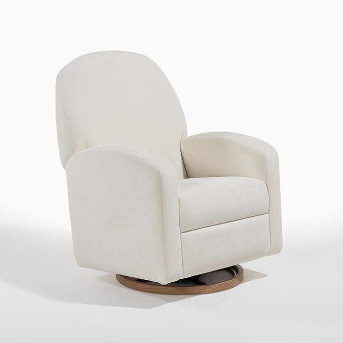 Poltrona de Amamentação Nina Giratória com Balanço Bouclé Branco