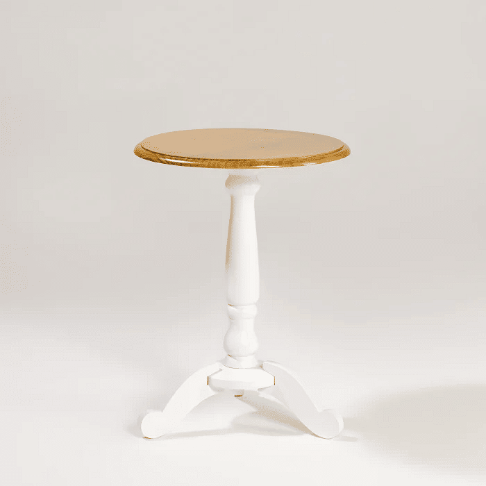 Mesa Redonda Lateral de Apoio Tampo Mel