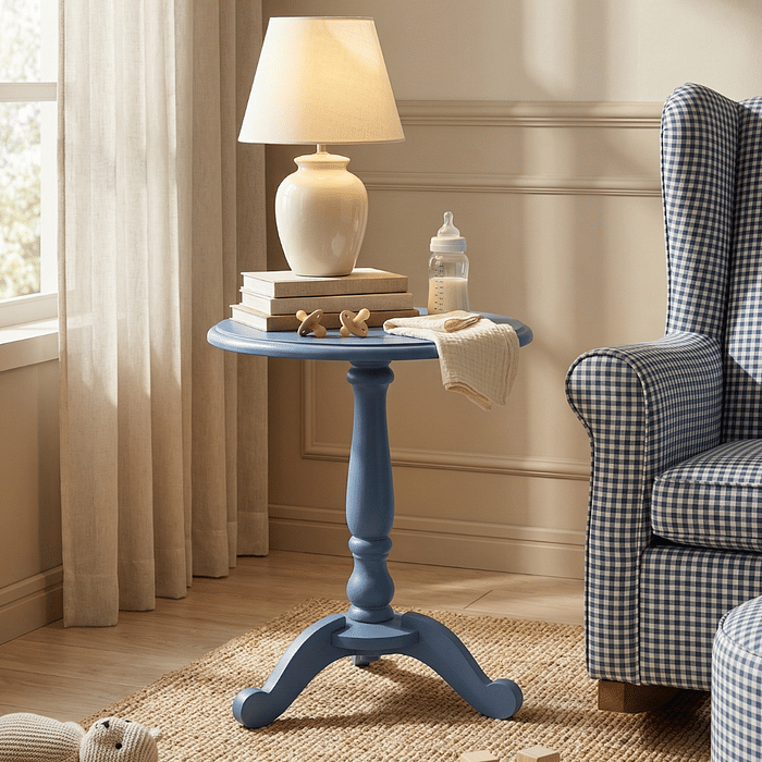 Mesa Redonda Lateral de Apoio Space Blue